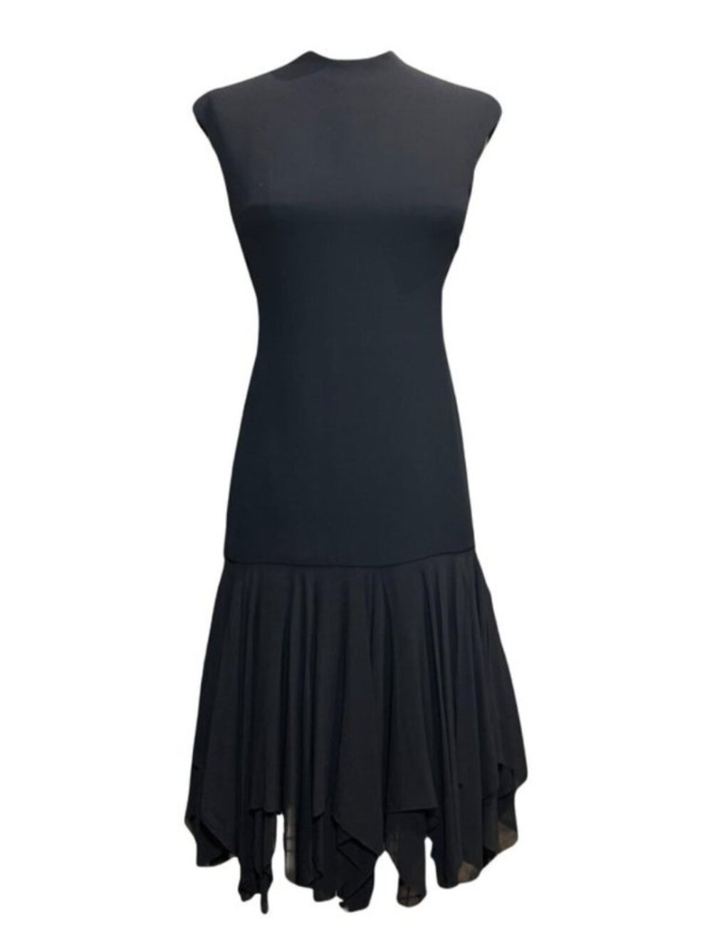 Ralph Lauren | Purple Label 2009 Black Silk Ruffle Tiered Dress 4